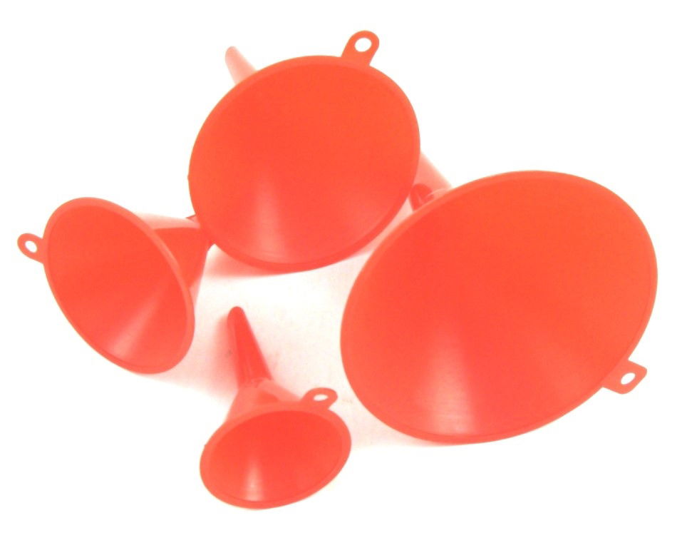 FUNNEL SET 4pc PLASTIC 50-110mm - TOOLZONE KDPHW106