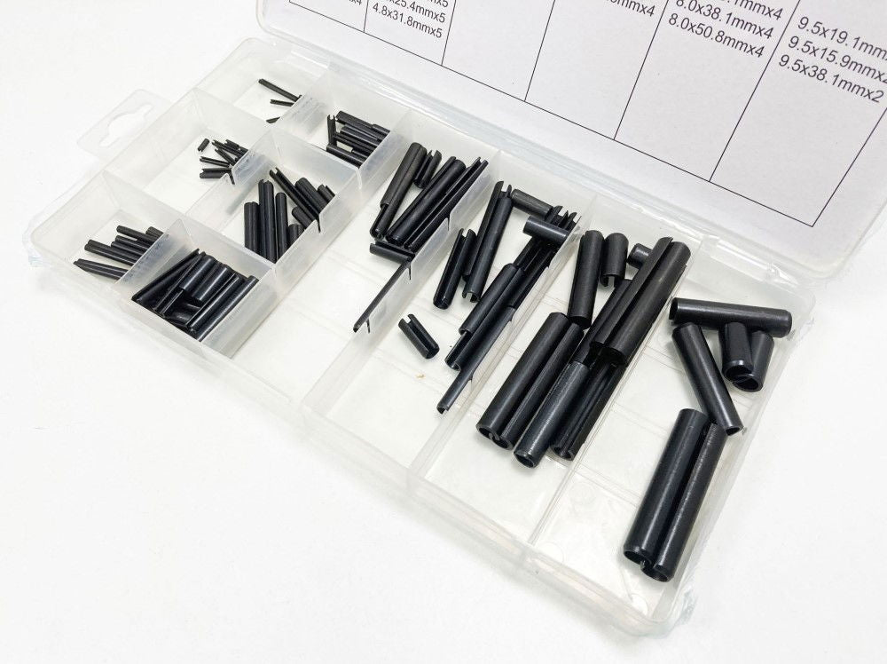 ROLL PIN ASSORTMENT 120pc IN STORAGE BOX - TOOLZONE KDPHW157