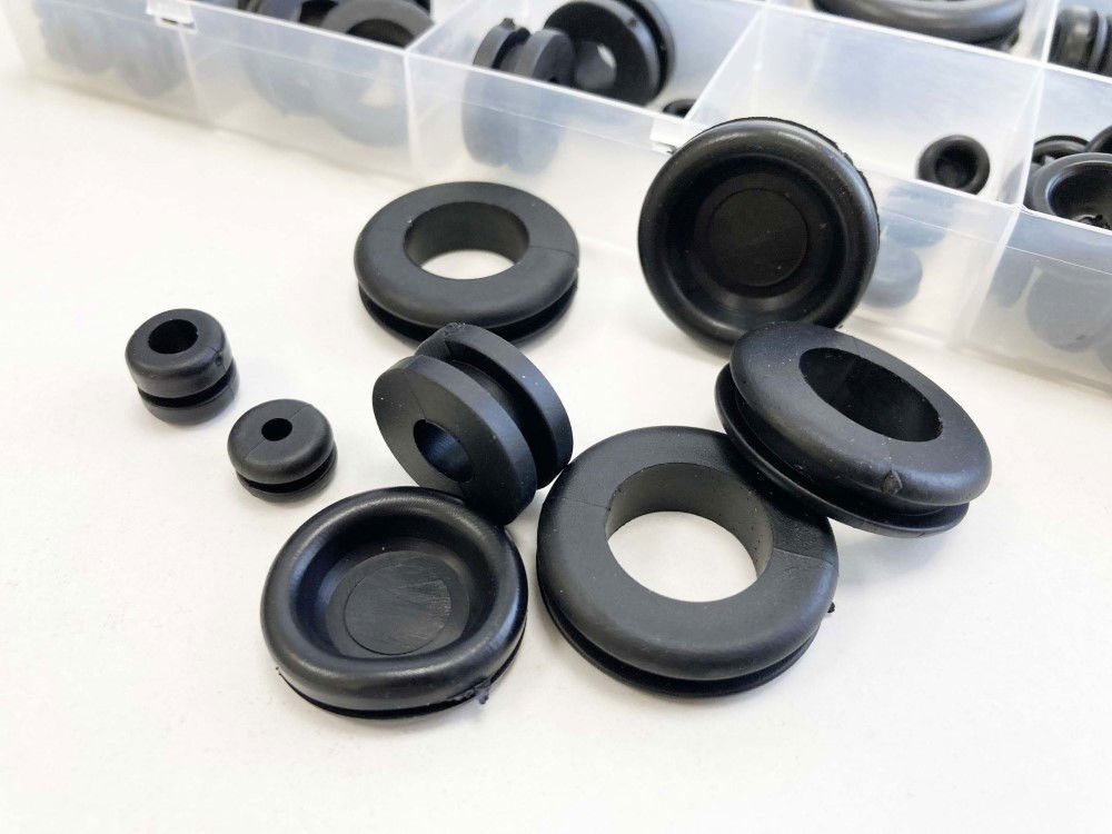 RUBBER GROMMET ASSORTMENT 125pc IN STORAGE BOX - TOOLZONE KDPHW182