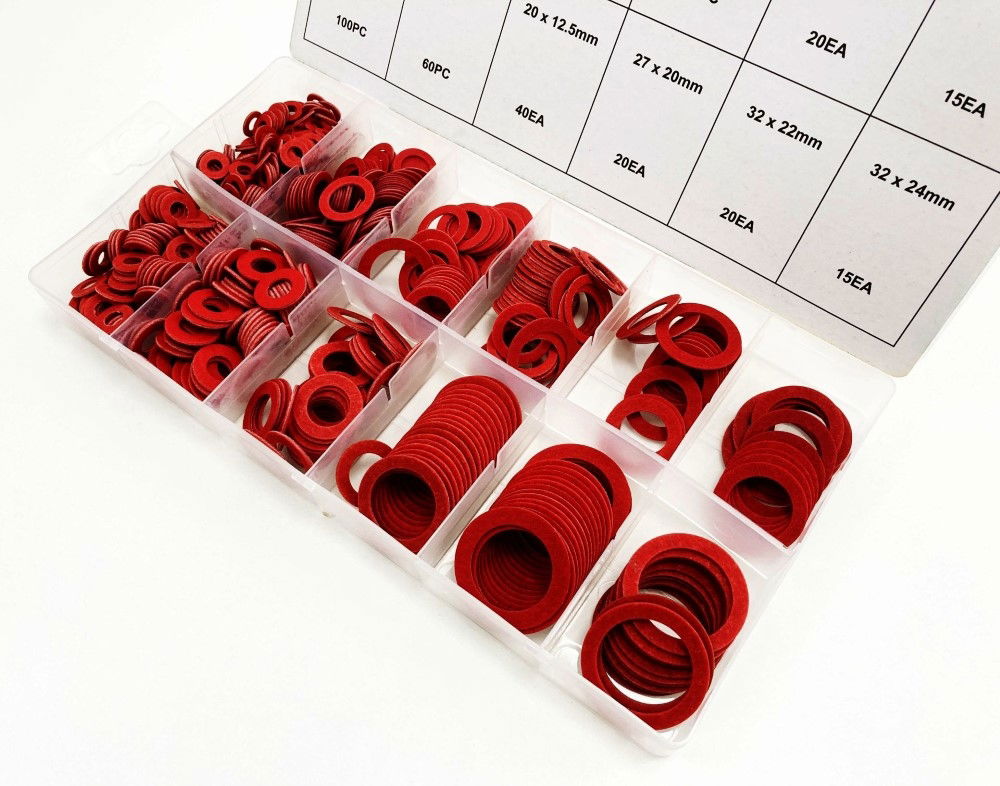 FIBRE WASHER ASSORTMENT 600pc IN STORAGE BOX - TOOLZONE KDPHW190