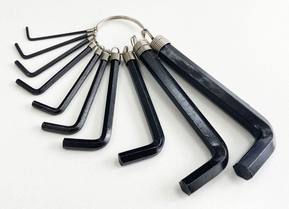 HEX KEY SET METRIC 10pc 1.5-10mm ON RING CARBON STEEL - TOOLZONE KDPHX018