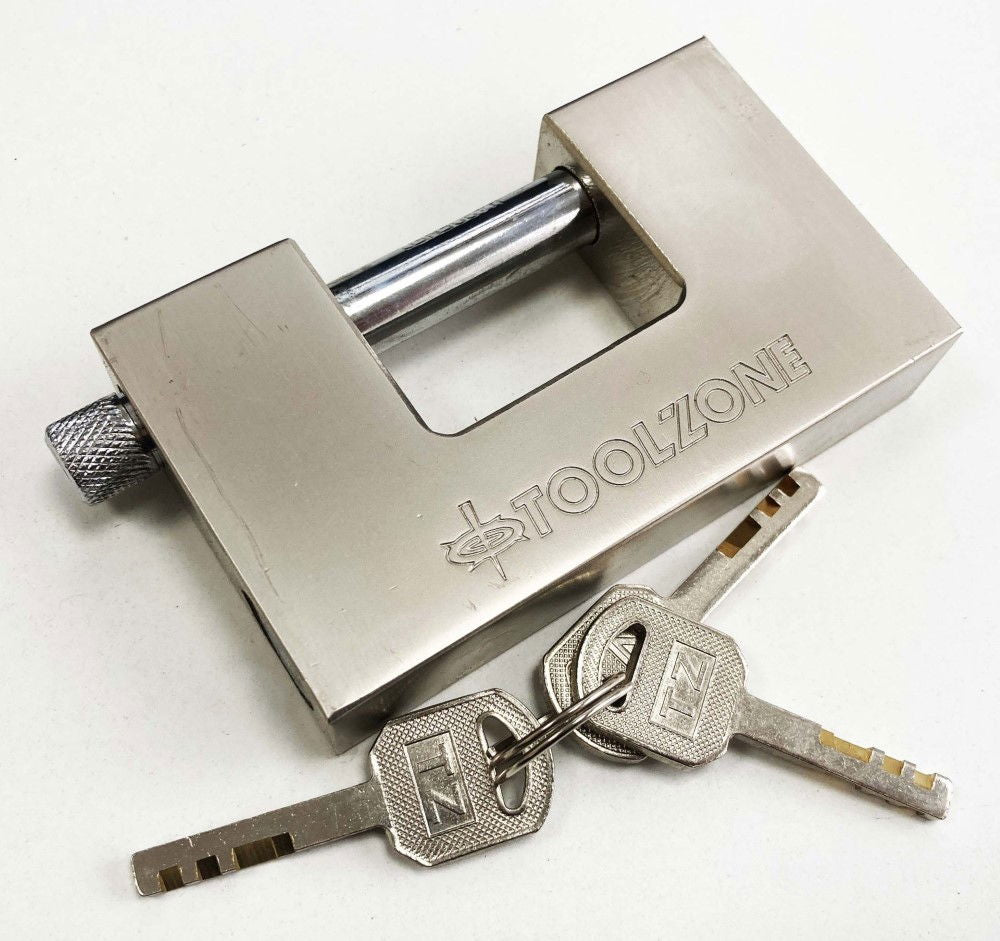PADLOCK SHUTTER 100mm HEIGHT 60mm WITH 3 KEYS - TOOLZONE KDPLK011