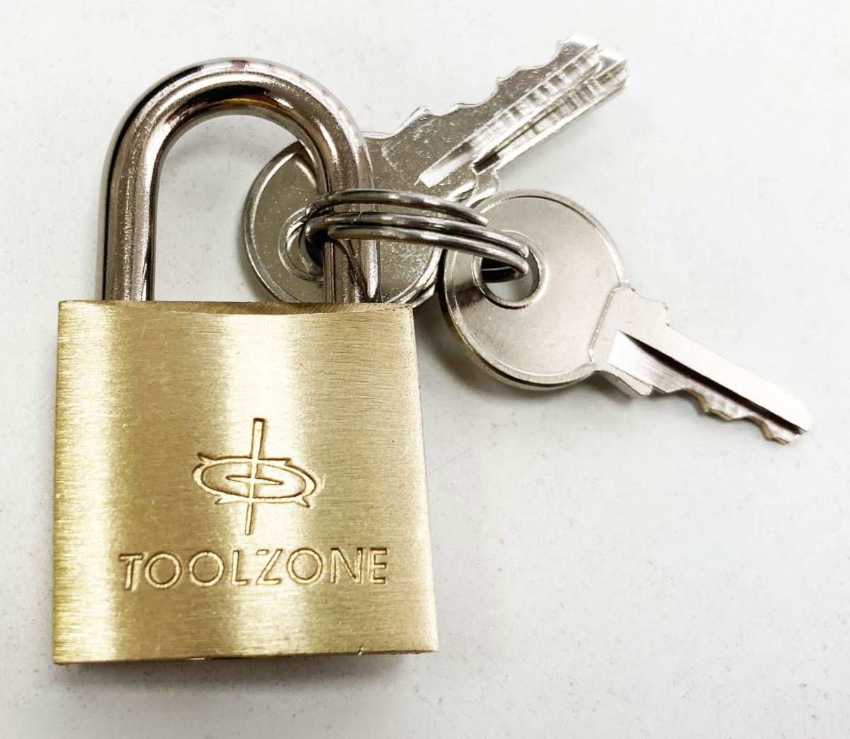PADLOCK HEAVY DUTY BRASS 25mm WITH 3 KEYS - TOOLZONE KDPLK014