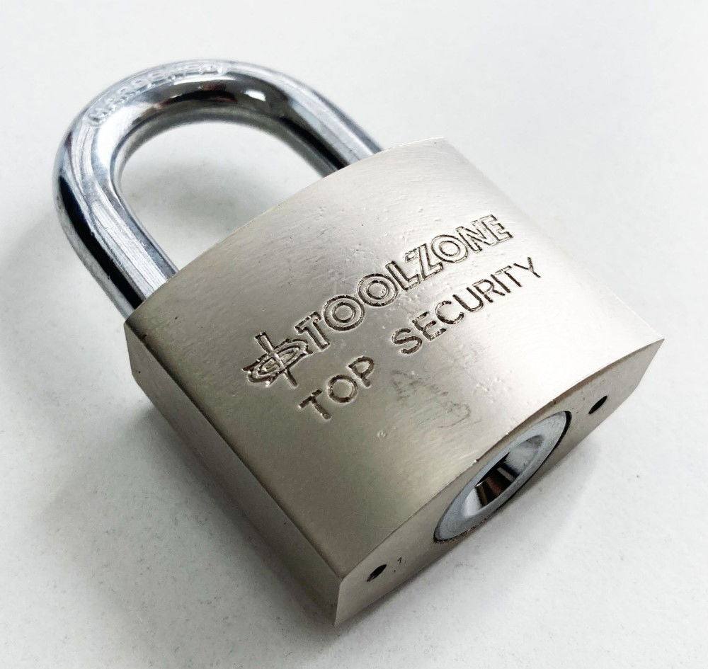 PADLOCK SECURITY 40mm SOLID STEEL WITH 4 KEYS - TOOLZONE KDPLK025