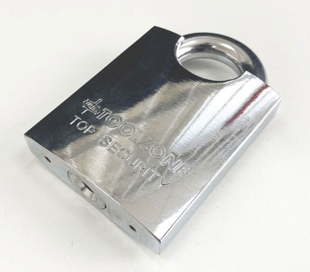 PADLOCK CLOSED SHACKLE STEEL 60mm WITH 3 KEYS - TOOLZONE KDPLK047