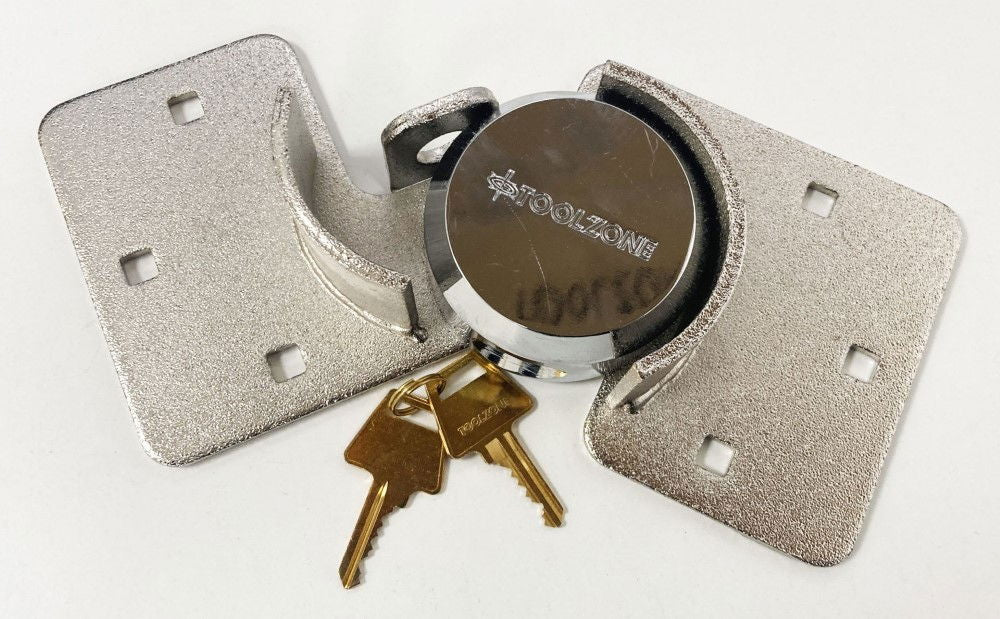 SHACKLESS LOCK AND HASP 73mm CONCEALED SHACKLE WITH 2 KEYS - TOOLZONE KDPLK107