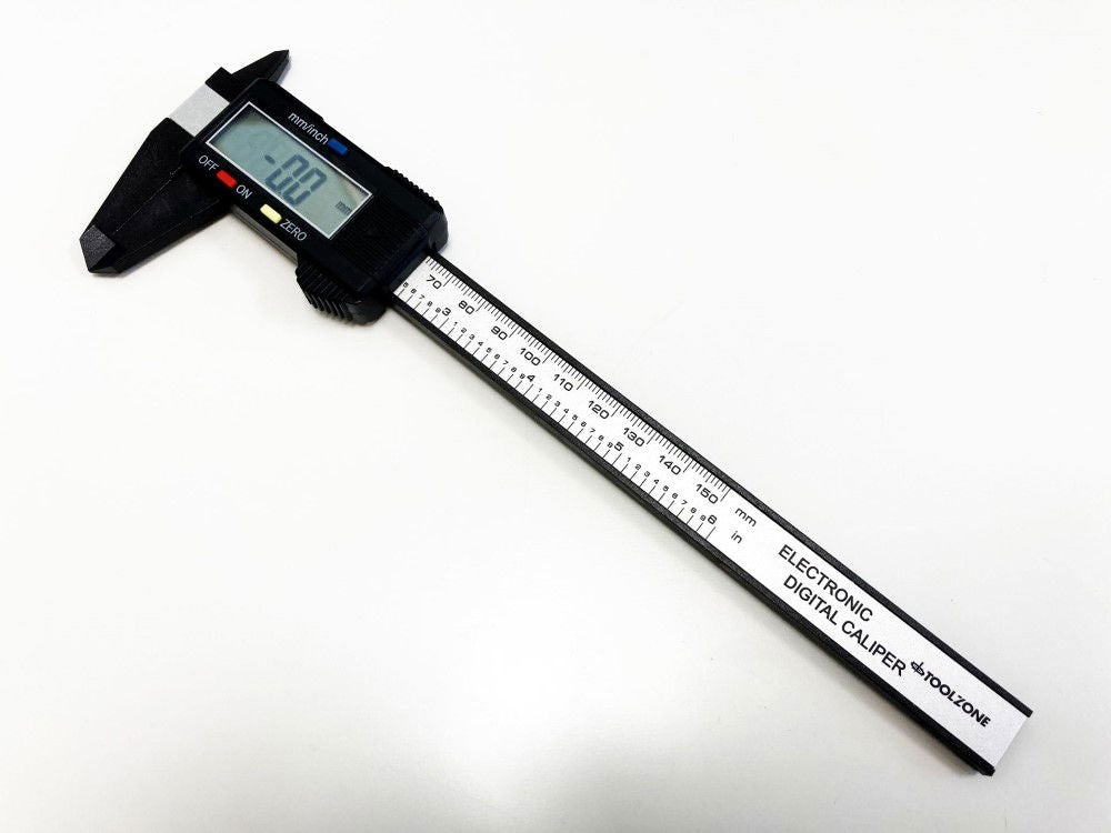 DIGITAL VERNIER CARBON FIBRE 0-150mm 0-6 - TOOLZONE KDPMS052