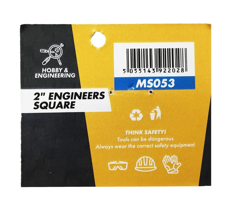 ENGINEERS SQUARE 50mm SOLID STEEL - TOOLZONE KDPMS053