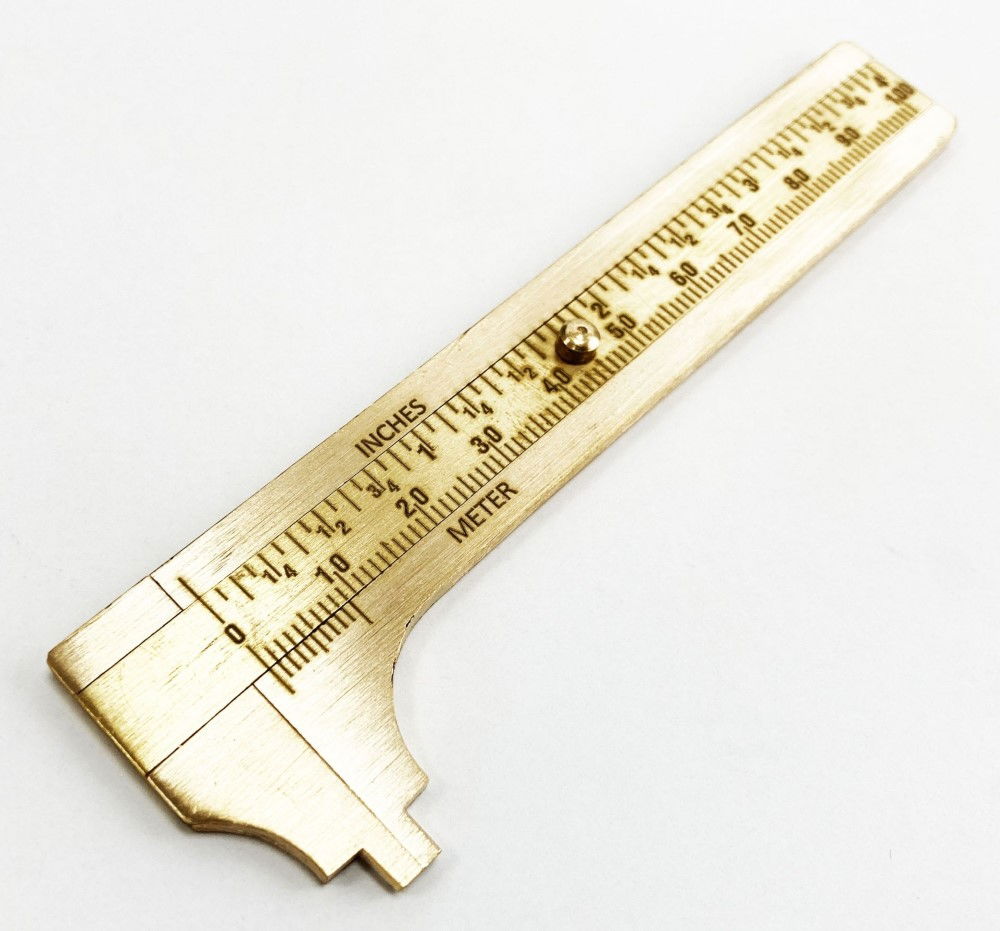 CALIPER VERNIER BRASS 100mm METRIC AND IMPERIAL - TOOLZONE KDPMS060