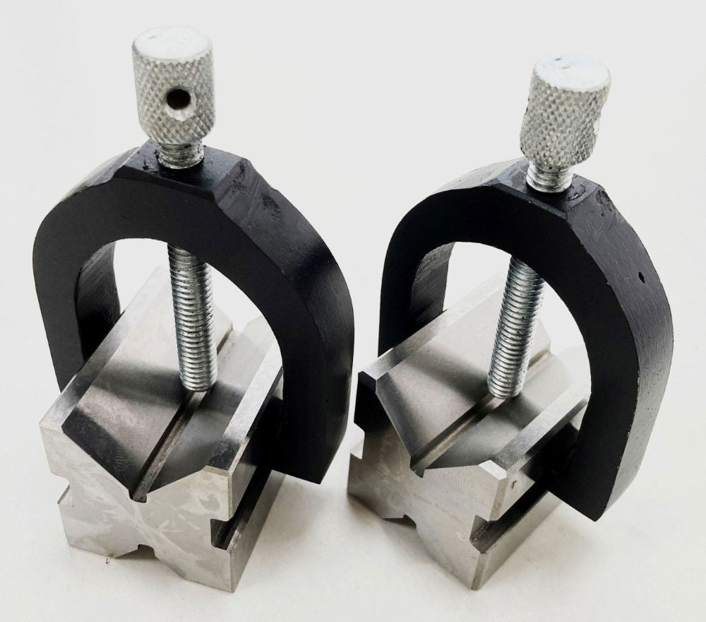 V BLOCK AND CLAMP SET PAIR 50x38x38mm MAX CAPACITY 41mm - TOOLZONE KDPMS163