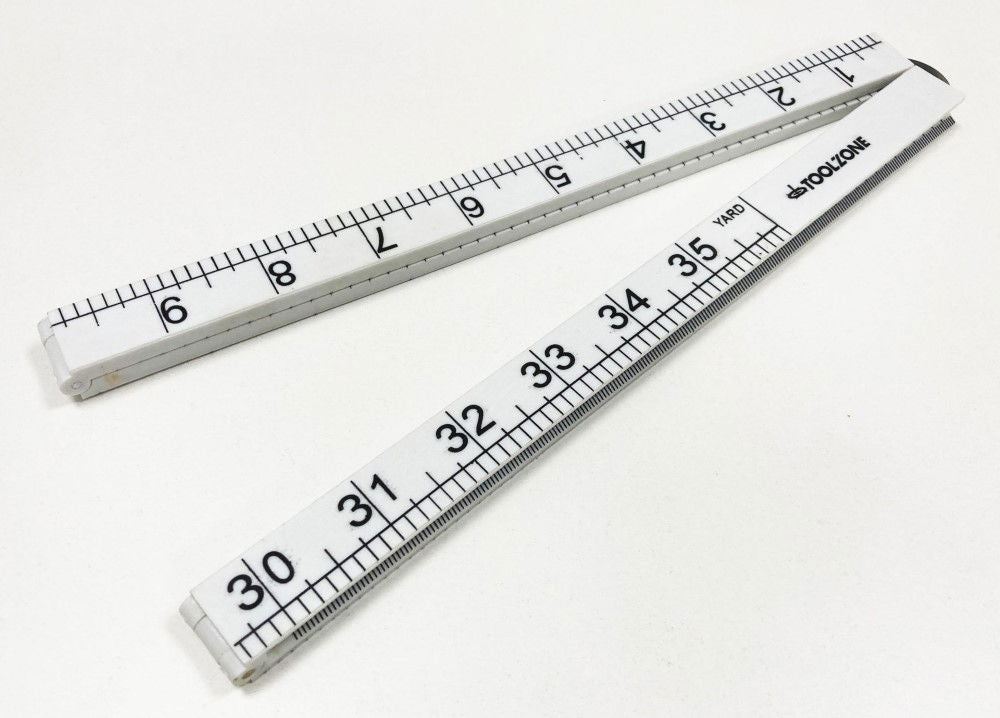 FOLDING PLASTIC RULE 1m METRIC AND IMPERIAL - TOOLZONE KDPMS165