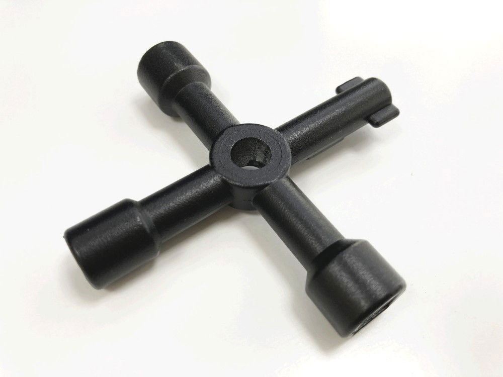 4 WAY UTILITY KEY FOR GAS ELECTRIC METER CUPBOARDS STOP COCKS RADIATORS - TOOLZONE KDPPB058