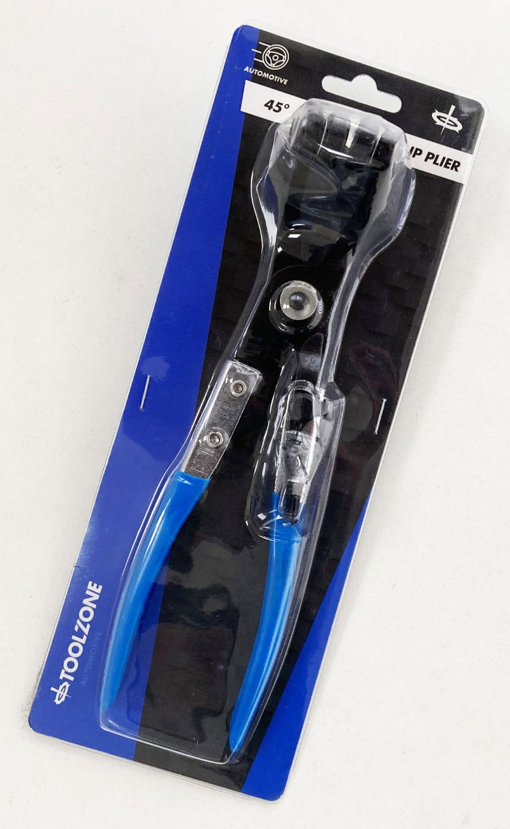 ANGLED HOSE CLIP CLAMP PLIER SWIVEL JAWS - TOOLZONE KDPPL128