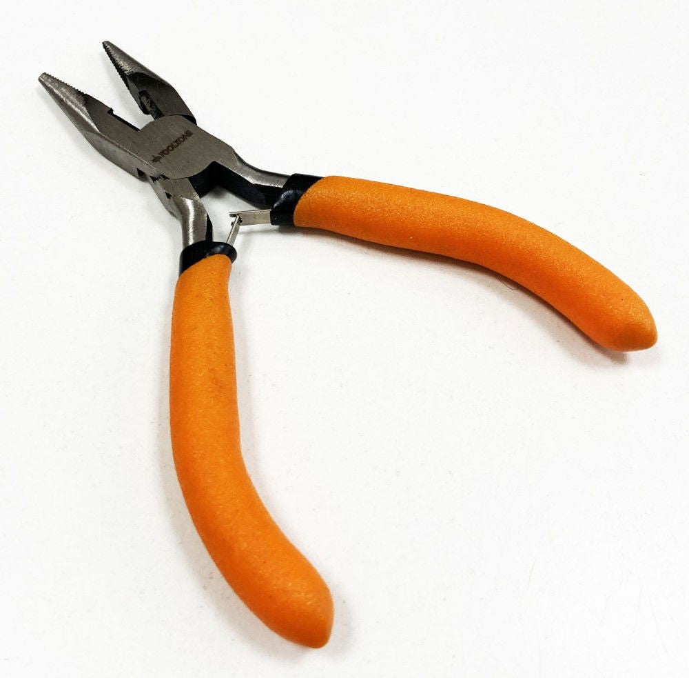 MINI LONG NOSE PLIER SPRING LOADED FOAM HANDLES - TOOLZONE KDPPL176