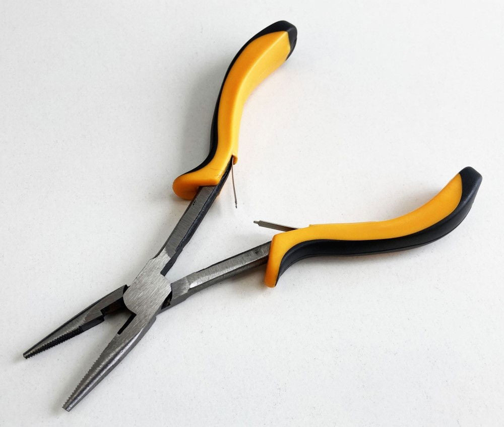 PRECISION LONG NOSE PLIERS LEAF SPRING CARBON STEEL - TOOLZONE KDPPL185