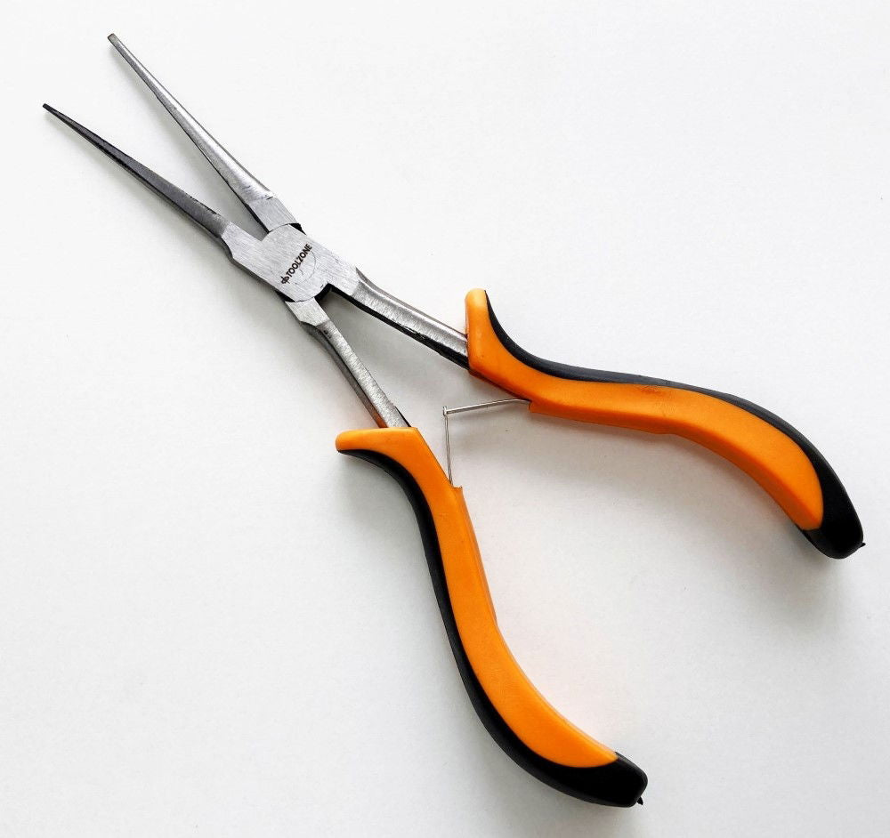 PRECISION NEEDLE NOSE PLIERS LEAF SPRING CARBON STEEL - TOOLZONE KDPPL187