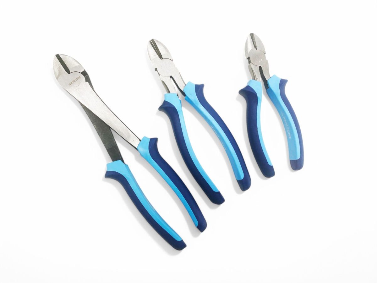 SIDE CUT PLIERS SET 3PC 6, 8, 10 DROP FORGED STEEL - TOOLZONE KDPPL215