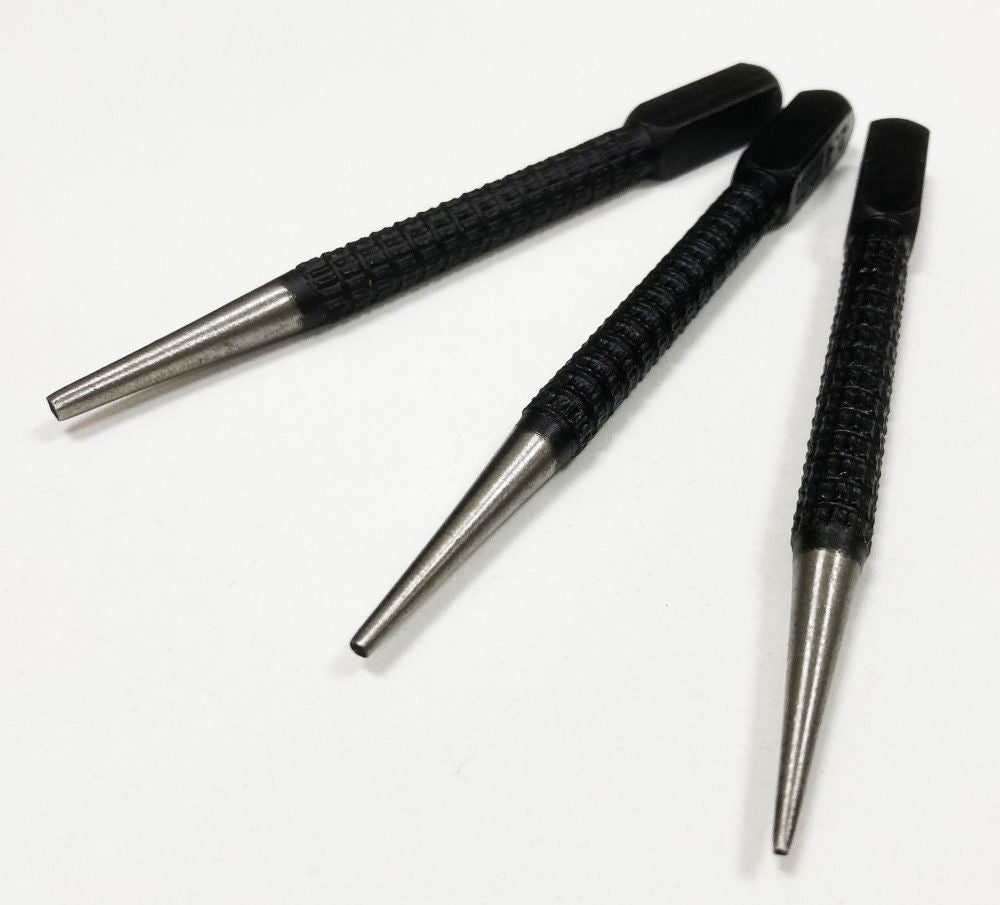 NAIL PUNCH SET 3PC 1/16, 3/32, 1/8 ALLOY STEEL - TOOLZONE KDPPN096