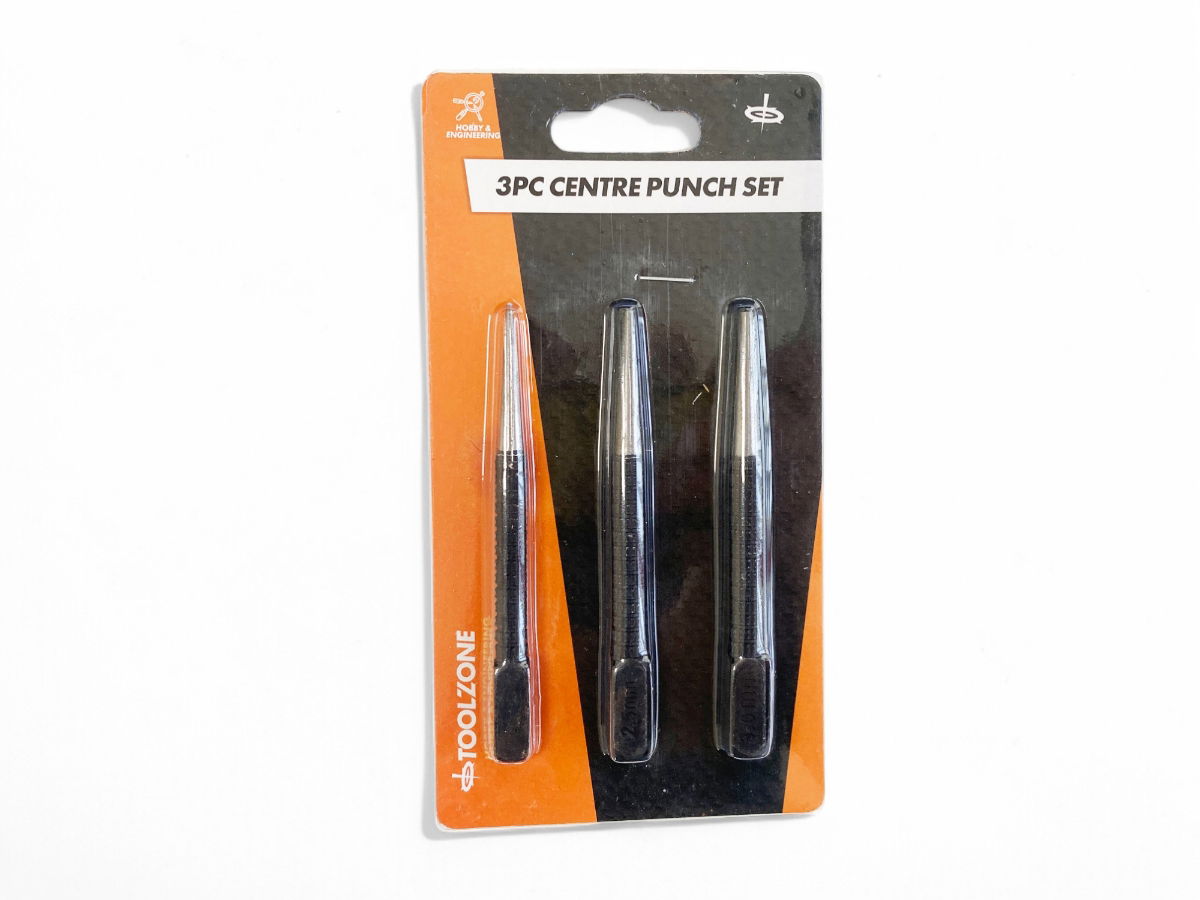 CENTRE PUNCH SET 3PC 1/16, 3/32, 1/8 ALLOY STEEL - TOOLZONE KDPPN097