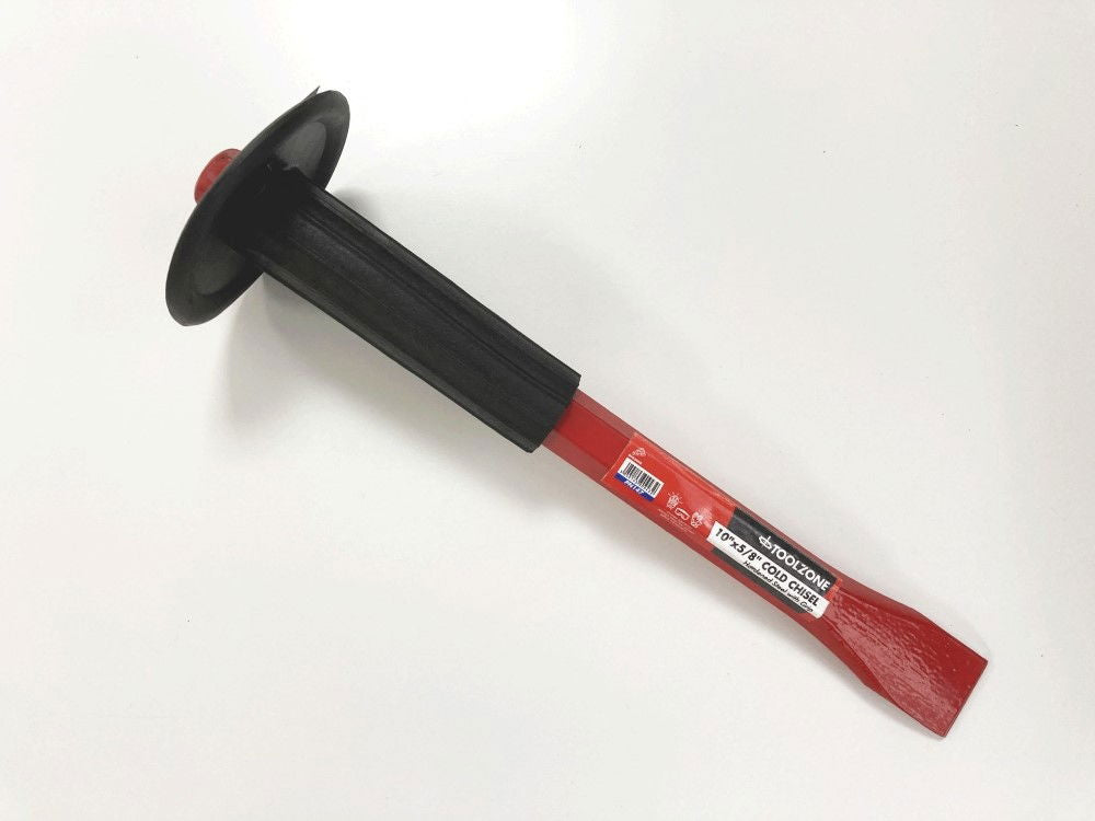 COLD CHISEL 10 x 5/8 WITH PLASTIC HAND GUARD - TOOLZONE KDPPN147
