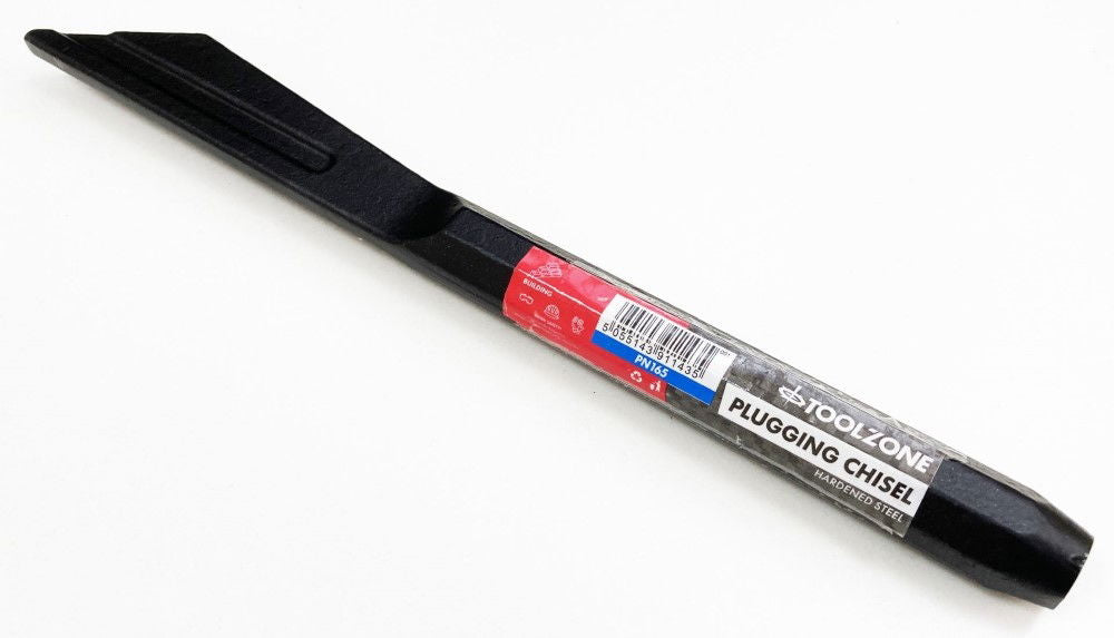 PLUGGING CHISEL 250mm x 20mm HARDENED STEEL - TOOLZONE KDPPN165