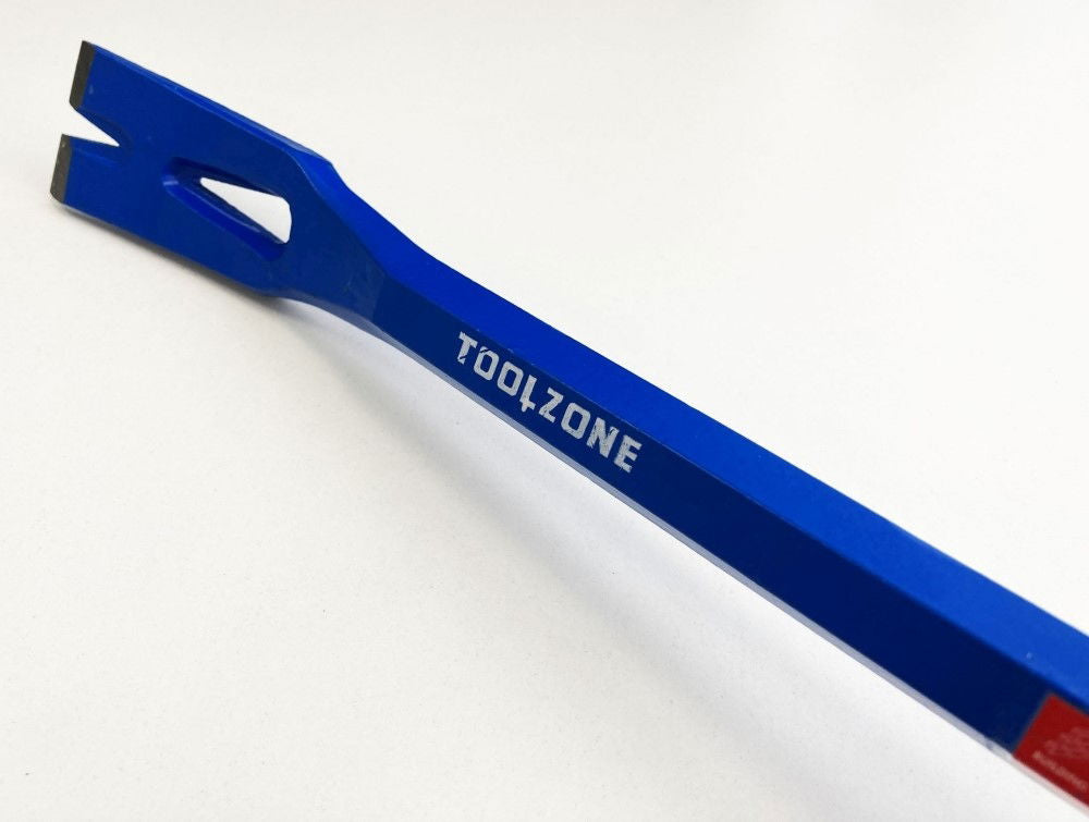 WRECKING BAR EXTRA HEAVY DUTY 18 x 18mm WITH NAIL PULLER SLOT - TOOLZONE KDPPN168