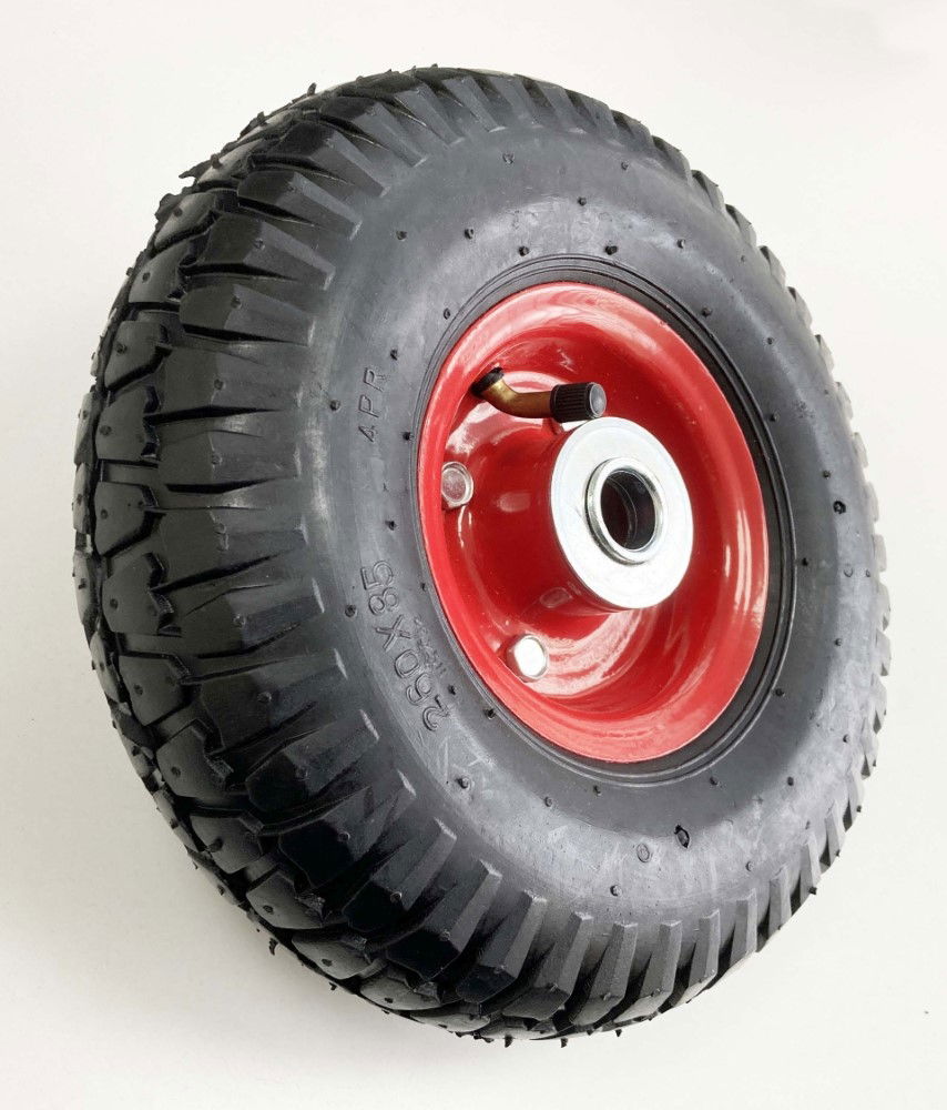 SACK TRUCK SPARE WHEEL RED CENTRE 260x85mm 19/20mm BORE - TOOLZONE KDPRM023