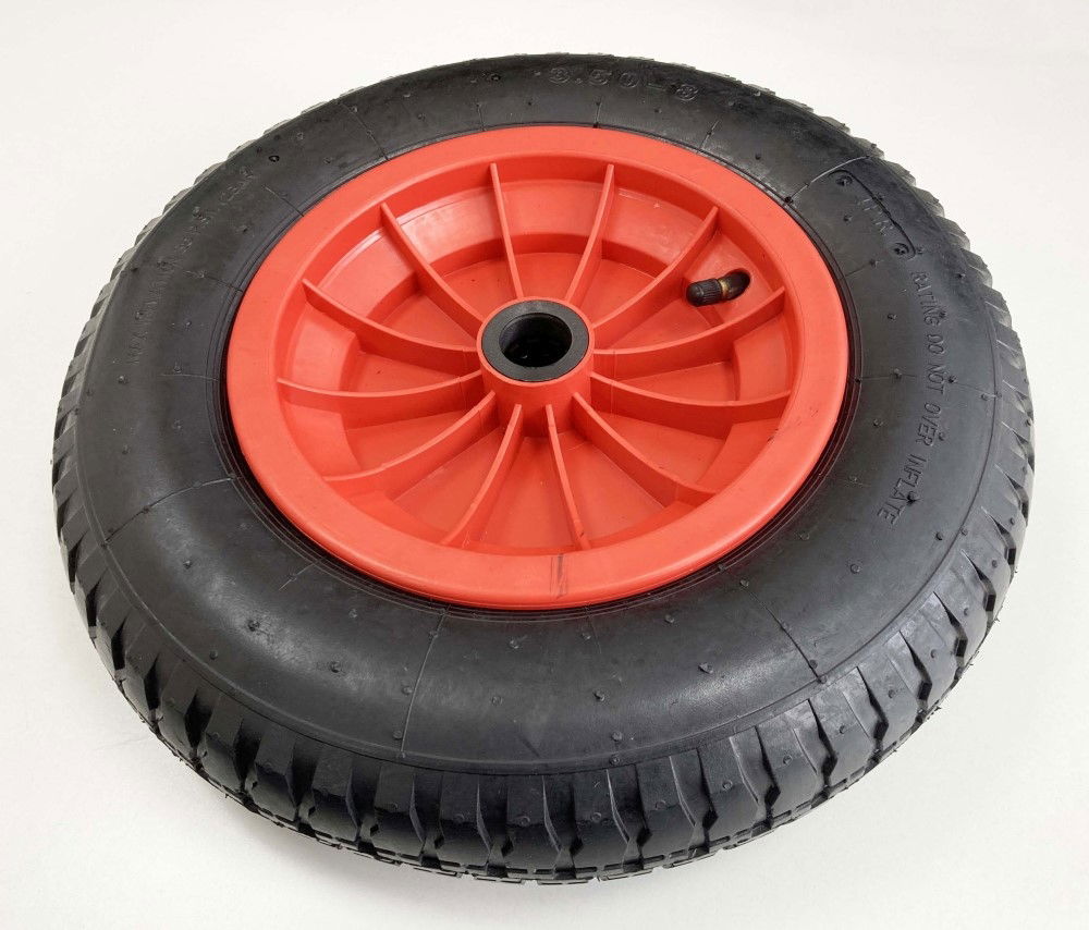 WHEELBARROW WHEEL 350x85mm 4PLY 25mm BORE 3.50-8 - TOOLZONE KDPRM026