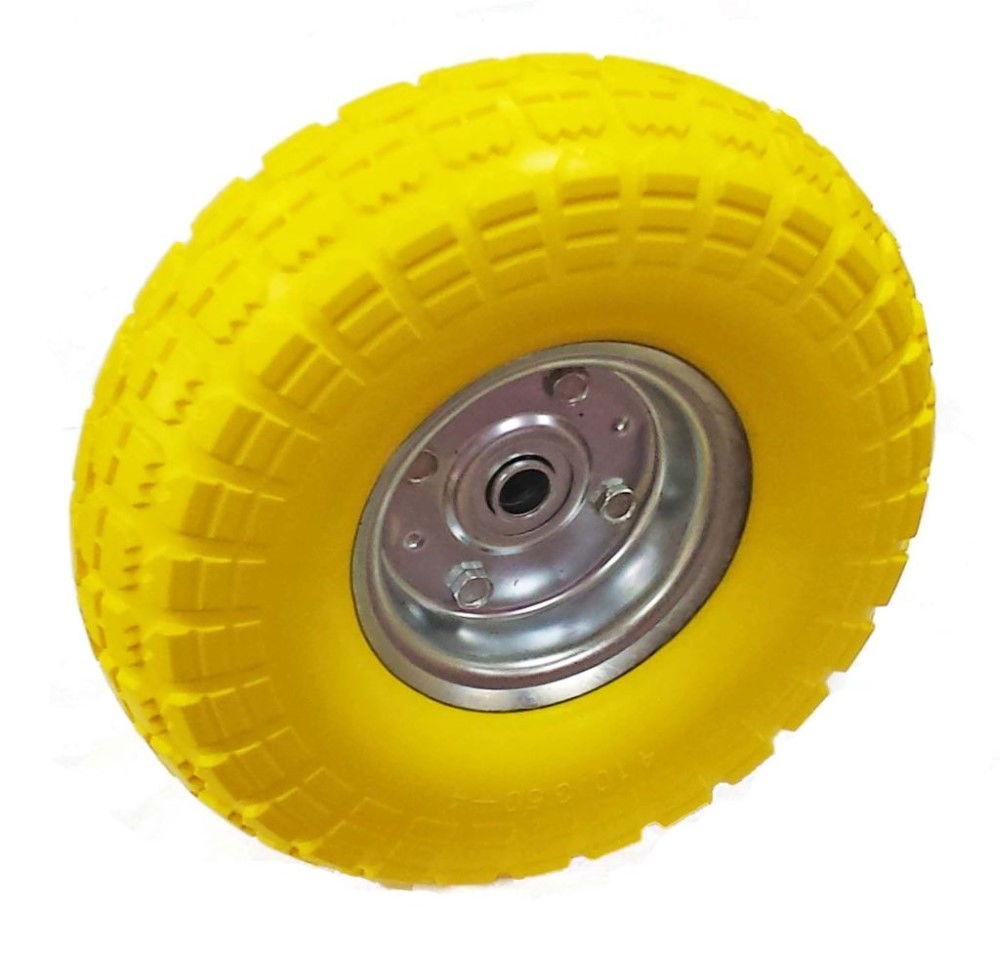 SACK TRUCK WHEEL PUNCTURE PROOF YELLOW 260x82mm 16mm BORE - TOOLZONE KDPRM027