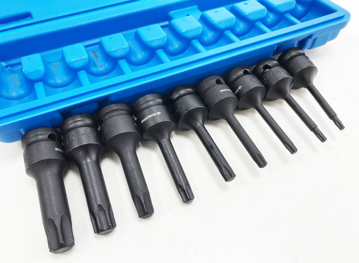 IMPACT STAR BIT SET 9PC T20-T70 1/2 DRIVE - TOOLZONE KDPSD071