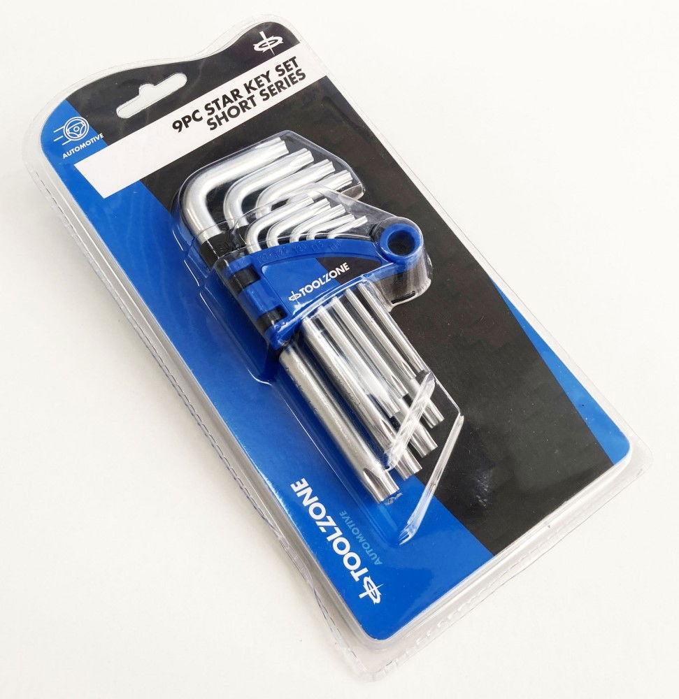 SHORT STAR KEY SET 9PC T10-T50 - TOOLZONE KDPSD073