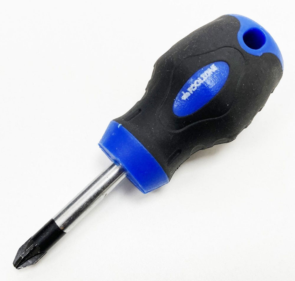 SCREWDRIVER POZI 2 38mm STUBBY - TOOLZONE KDPSD146