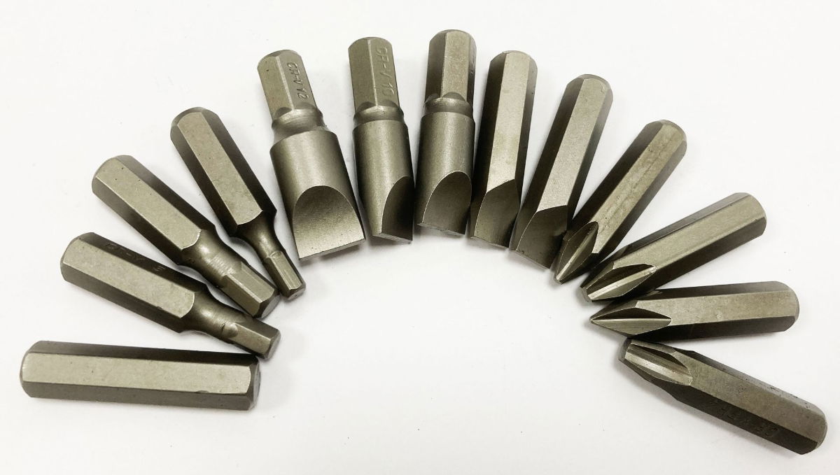 IMPACT BIT SET 13PC PH1-4 SLOT 5-12mm HEX 4-6mm - TOOLZONE KDPSD174
