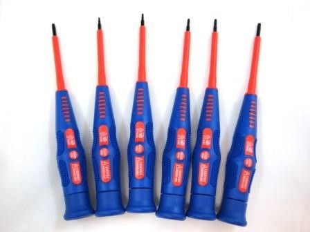 PRECISION VDE TAMPER STAR SCREWDRIVER SET 6PC T5-T10 - TOOLZONE KDPSD274