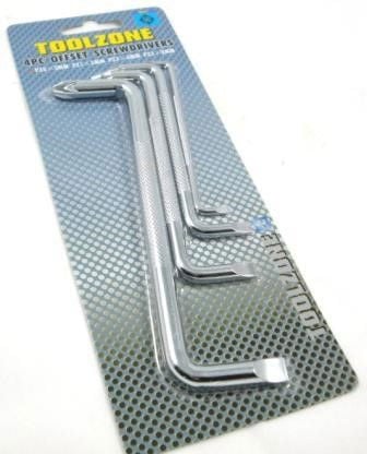 OFFSET SCREWDRIVER SET 4PC PZ0-PZ3 - TOOLZONE KDPSD300