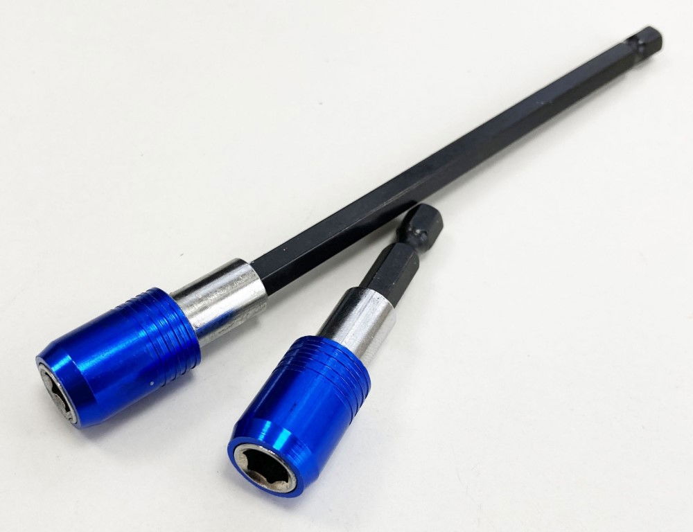 QUICK FIT BIT ADAPTOR SET 2PC 60mm 150mm 1/4 DRIVE - TOOLZONE KDPSD306