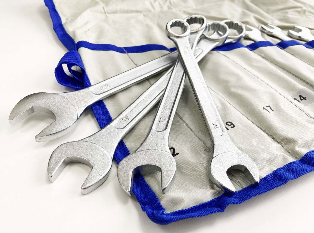 COMBINATION SPANNER SET 24PC METRIC/AF DROP FORGED CHROME PLATED - TOOLZONE KDPSP011
