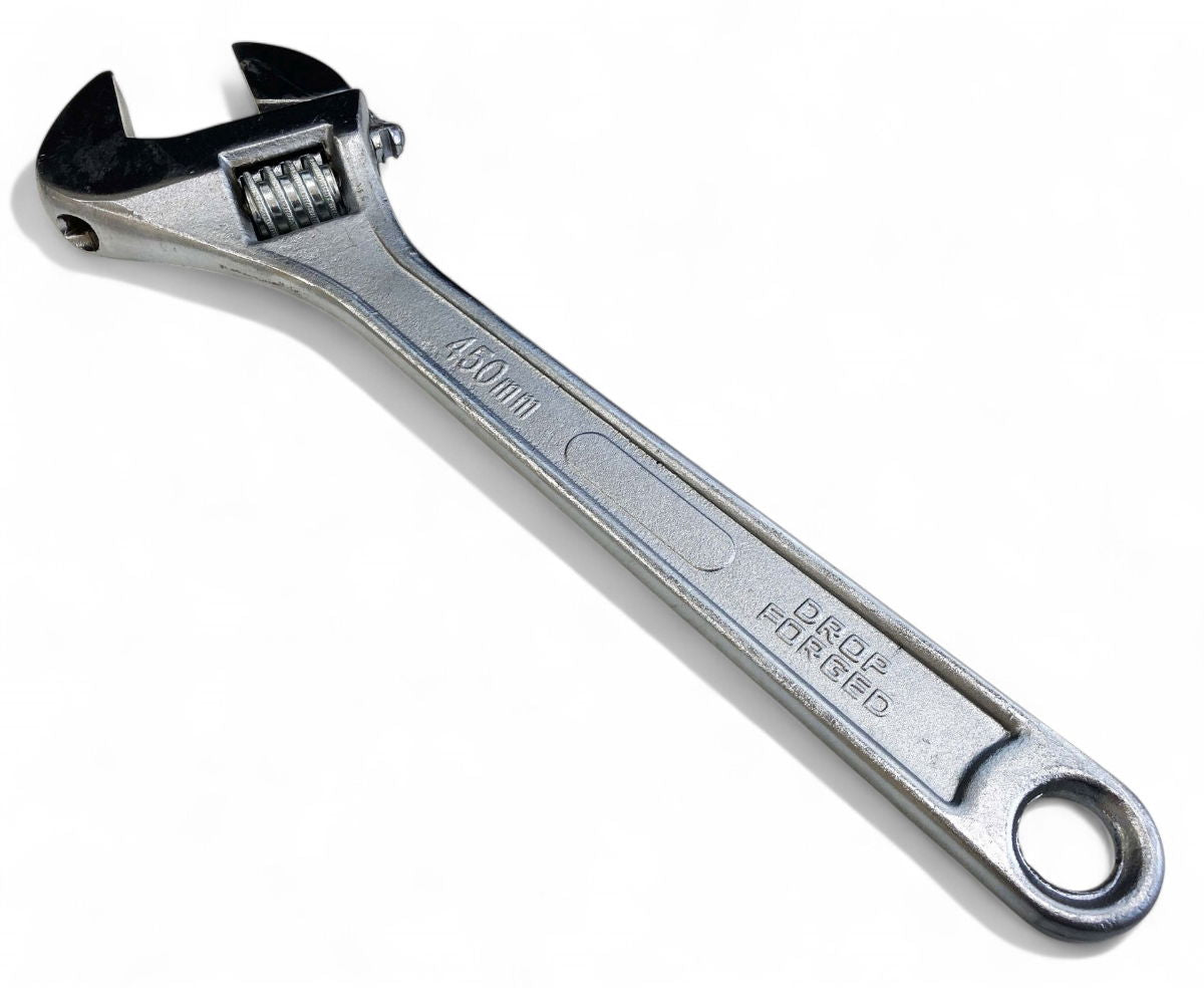 ADJUSTABLE SPANNER 18 MAX JAW 55mm DROP FORGED CHROME PLATED - TOOLZONE KDPSP047