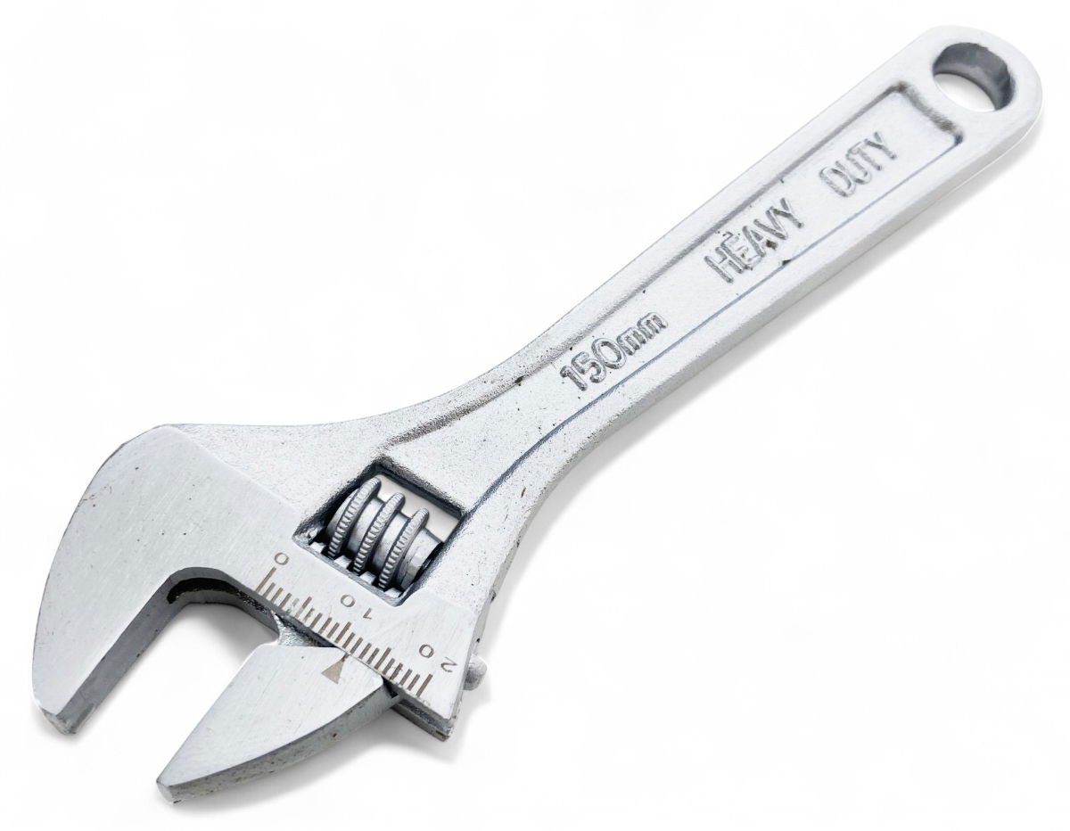 ADJUSTABLE SPANNER 6 MAX JAW 20mm DROP FORGED SATIN FINISH - TOOLZONE KDPSP050