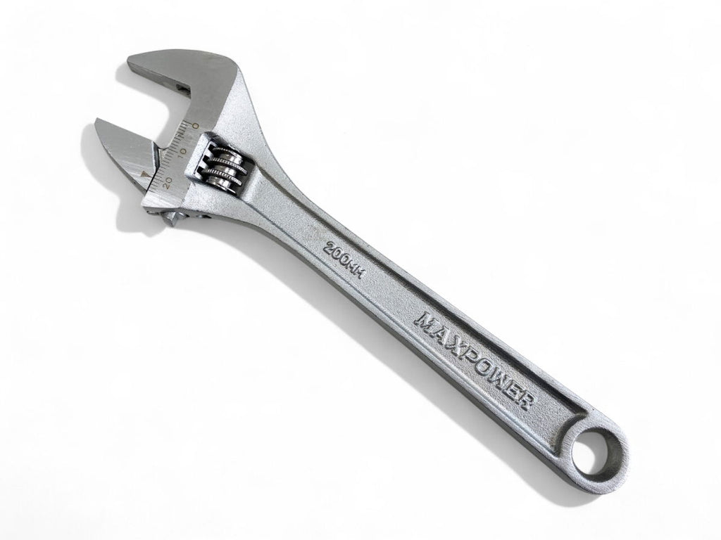 ADJUSTABLE SPANNER 8 MAX JAW 25mm DROP FORGED SATIN FINISH - TOOLZONE KDPSP051