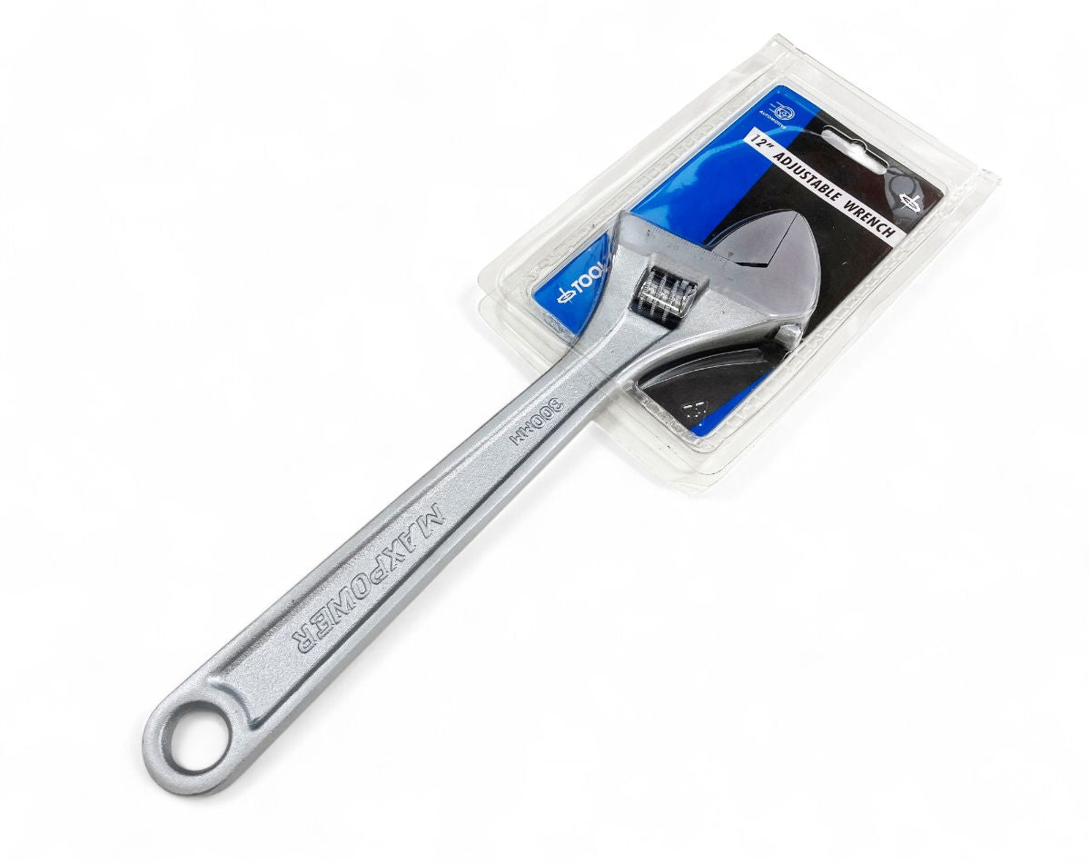 ADJUSTABLE SPANNER 12 MAX JAW 35mm DROP FORGED SATIN FINISH - TOOLZONE KDPSP053