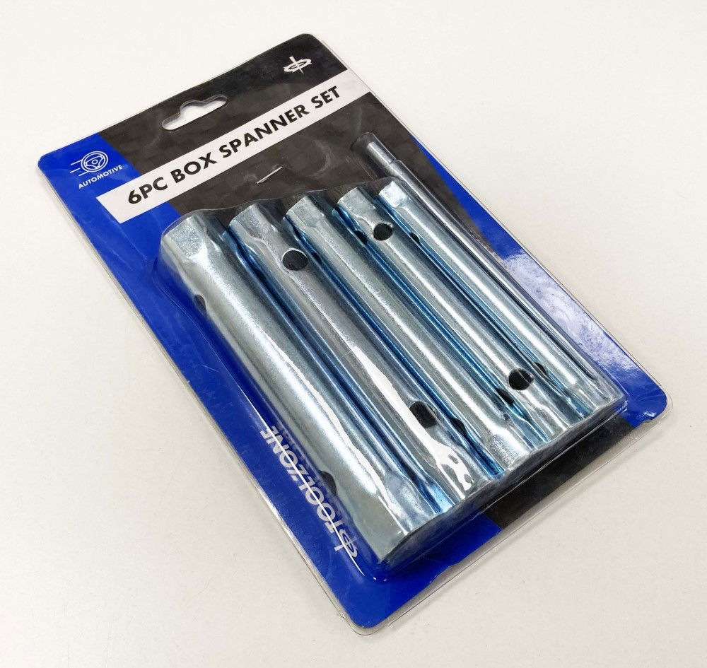 BOX SPANNER SET 6pc 10-19mm WITH DRIVE BAR - TOOLZONE KDPSP150