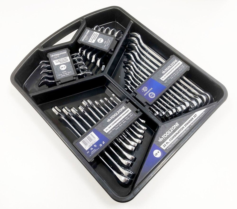 SPANNER SET 32pc METRIC/AF STUBBY AND COMBINATION CHROME VANADIUM - TOOLZONE KDPSP173