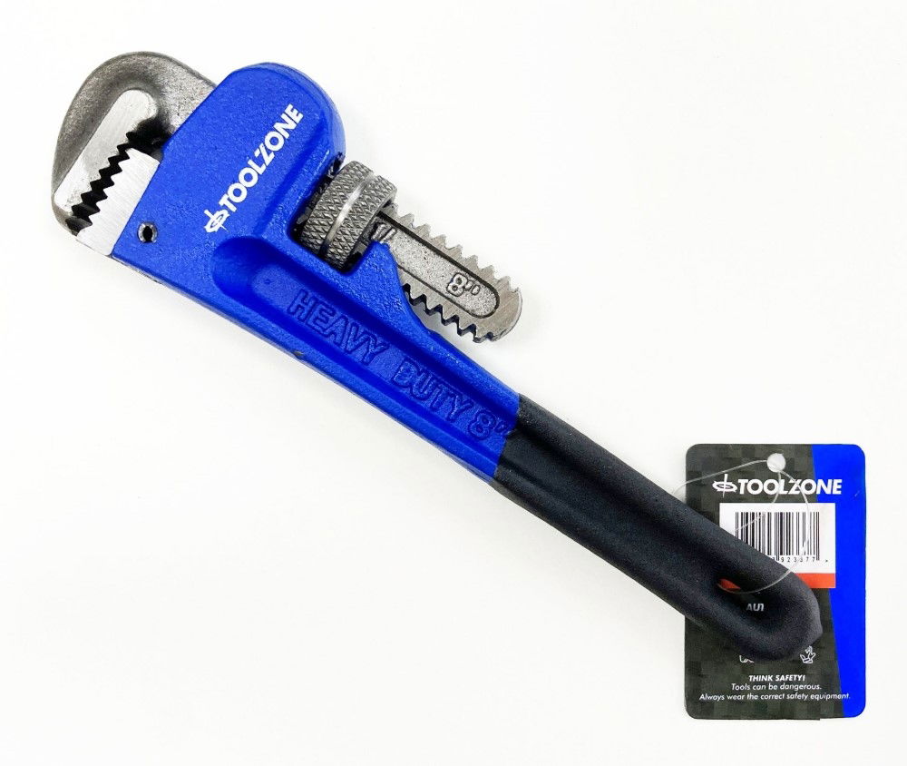 STILLSON WRENCH 8 DROP FORGED CARBON STEEL MAX JAW 30mm - TOOLZONE KDPSP180