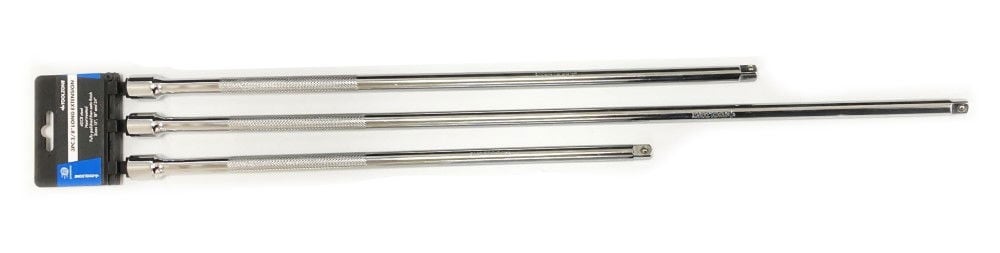 EXTENSION BAR SET 3/8 DRIVE 3pc 375mm 450mm 600mm 40CR STEEL - TOOLZONE KDPSS022