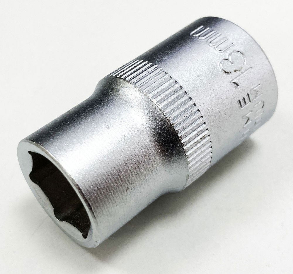 SOCKET 1/2 DRIVE 13mm CRV SATIN SINGLE HEX - TOOLZONE KDPSS072