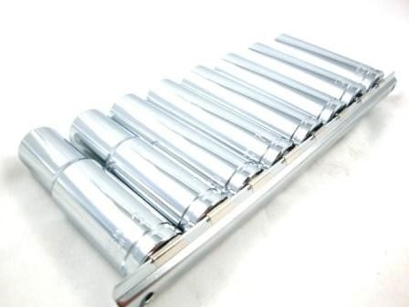 SOCKET SET 1/2 DRIVE DEEP CRV 8 PIECES 13-24mm SINGLE HEX - TOOLZONE KDPSS098