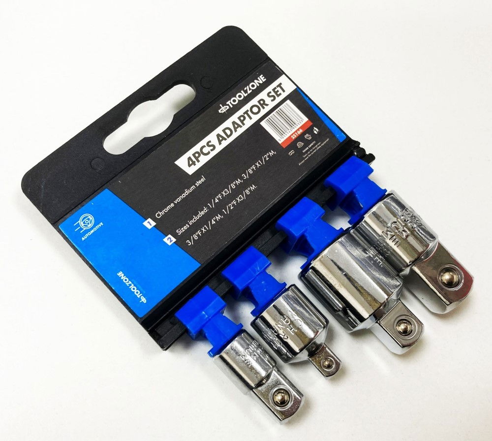 SOCKET ADAPTOR AND REDUCER SET 4 PIECES CRV - TOOLZONE KDPSS166