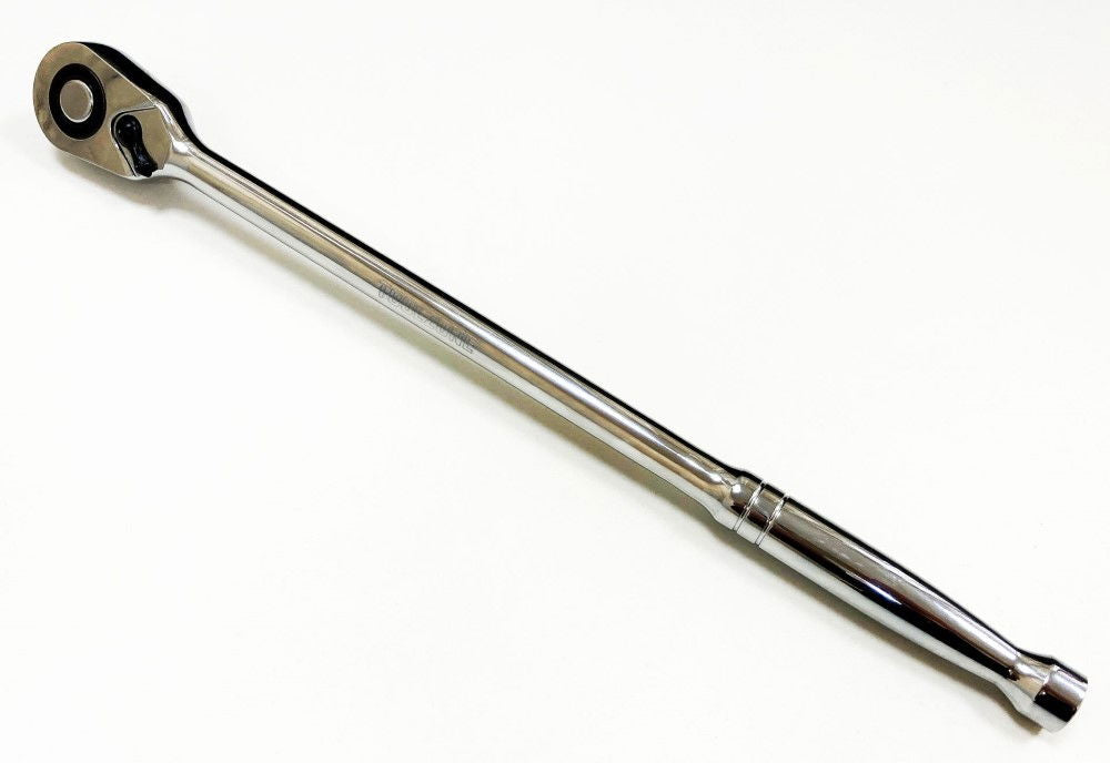 RATCHET HANDLE EXTRA LONG 1/2 DRIVE 375mm POLISHED CRV - TOOLZONE KDPSS200