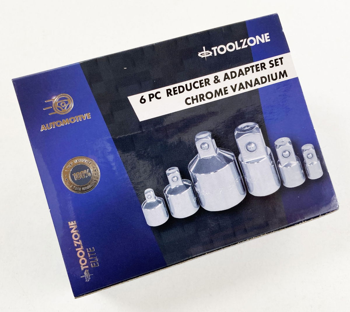 ADAPTOR SET 6 PIECES CRV SATIN FINISH - TOOLZONE KDPSS203